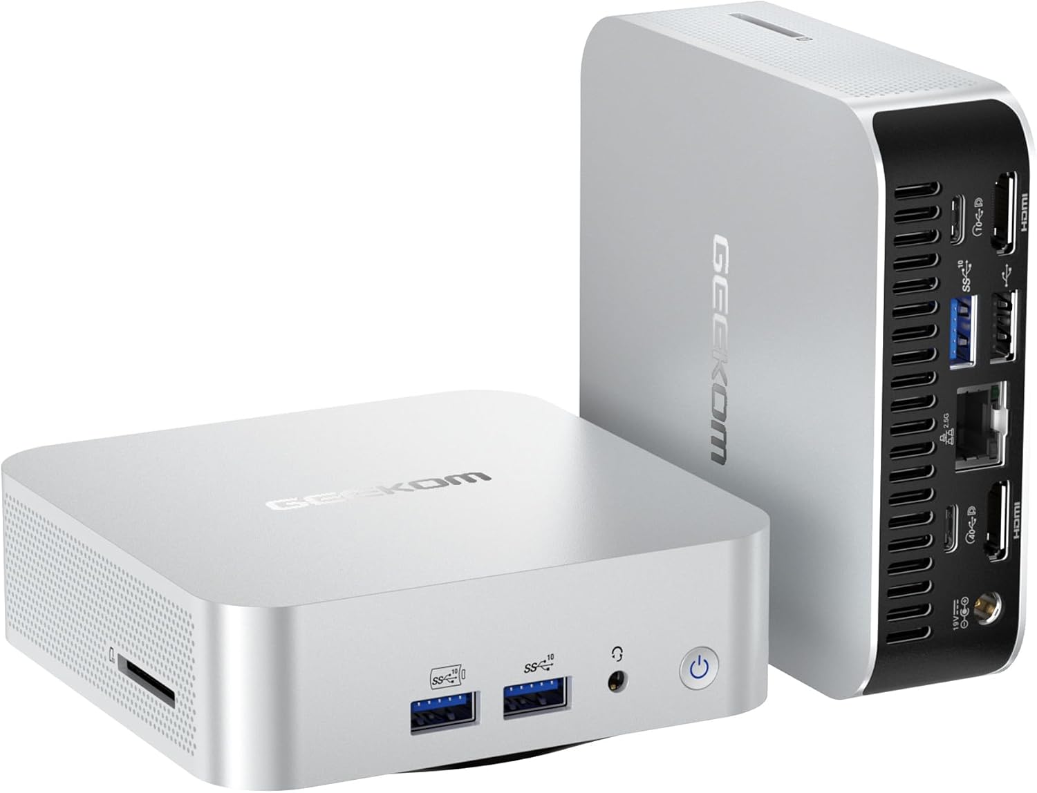 GEEKOM A7 Mini PC Windows 11 Pro AMD Ryzen 9 7940HS 8C16T Up to 5.2GHz, Mini Gaming PC 32GB DDR5 RAM 2TB PCIe4.0 SSD AMD Radeon 780M Graphics, Mini PC Supports 8KQuad DisplaysWiFi 6EBT5.2USB4