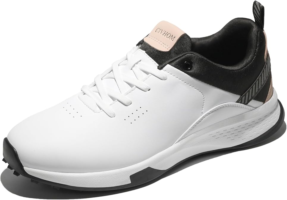 Men's Women's Golf Shoes Lightweight Waterproof Spikeless Golf Footwear with Non-Slip Outsole for All-Day Comfort