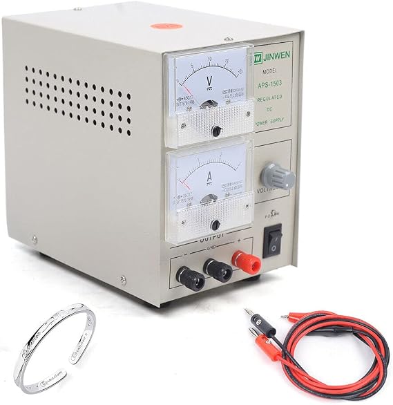 Portable Silver Gold Plating Machine, Electric Mini Jewelry Plater Electroplating Kit Rhodium Plating Kit Jewelry Plating Rectifier Tool 110V