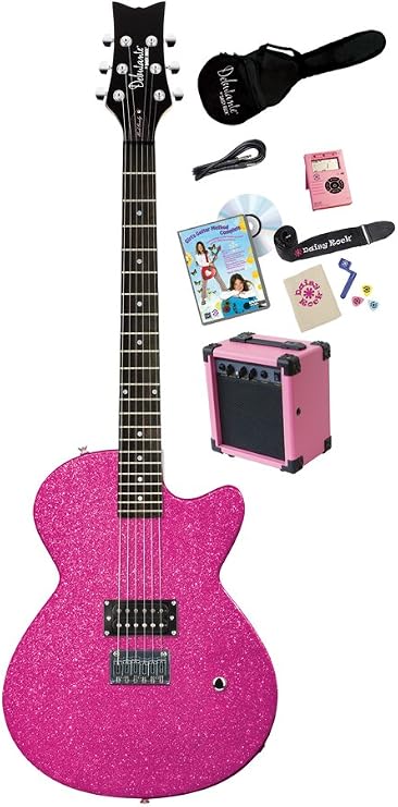 Daisy Rock Debutante Rock Candy Princess Atomic Pink Electric Guitar Pack