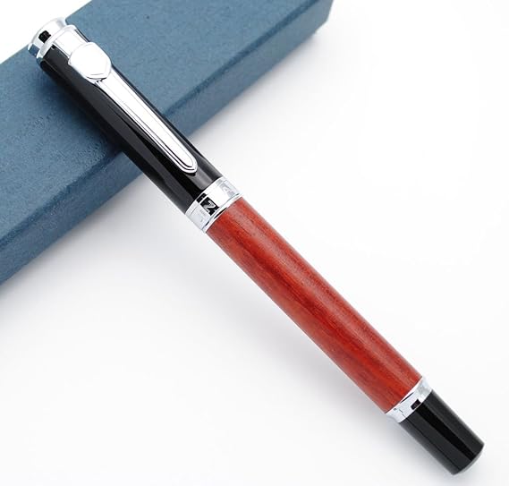 JINHAO 8802 Fountain Pen F Nib (Wooden Barrel)