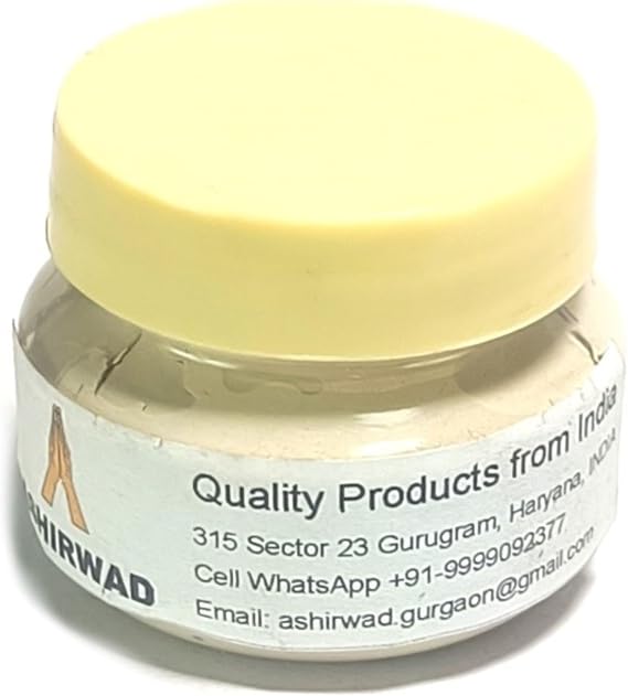 Ashirwad Chandan Tika 50 Grams Pure Sandalwood Paste Tikka Ceremonial Mark at Forehead Puja Pooja Rituals & Prayers (Kesar)