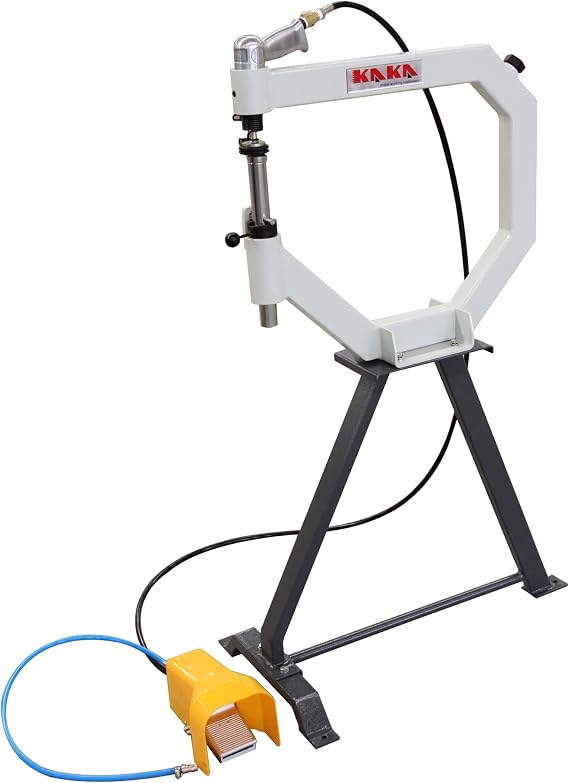 Pneumatic Planishing Hammer, 19.6" Throat Power Hammer Blacksmithing, 18 Gauge Capacity with Steel Frame Stand & Foot Pedal for Auto Body, Blacksmithing, Fabrication PPH-500