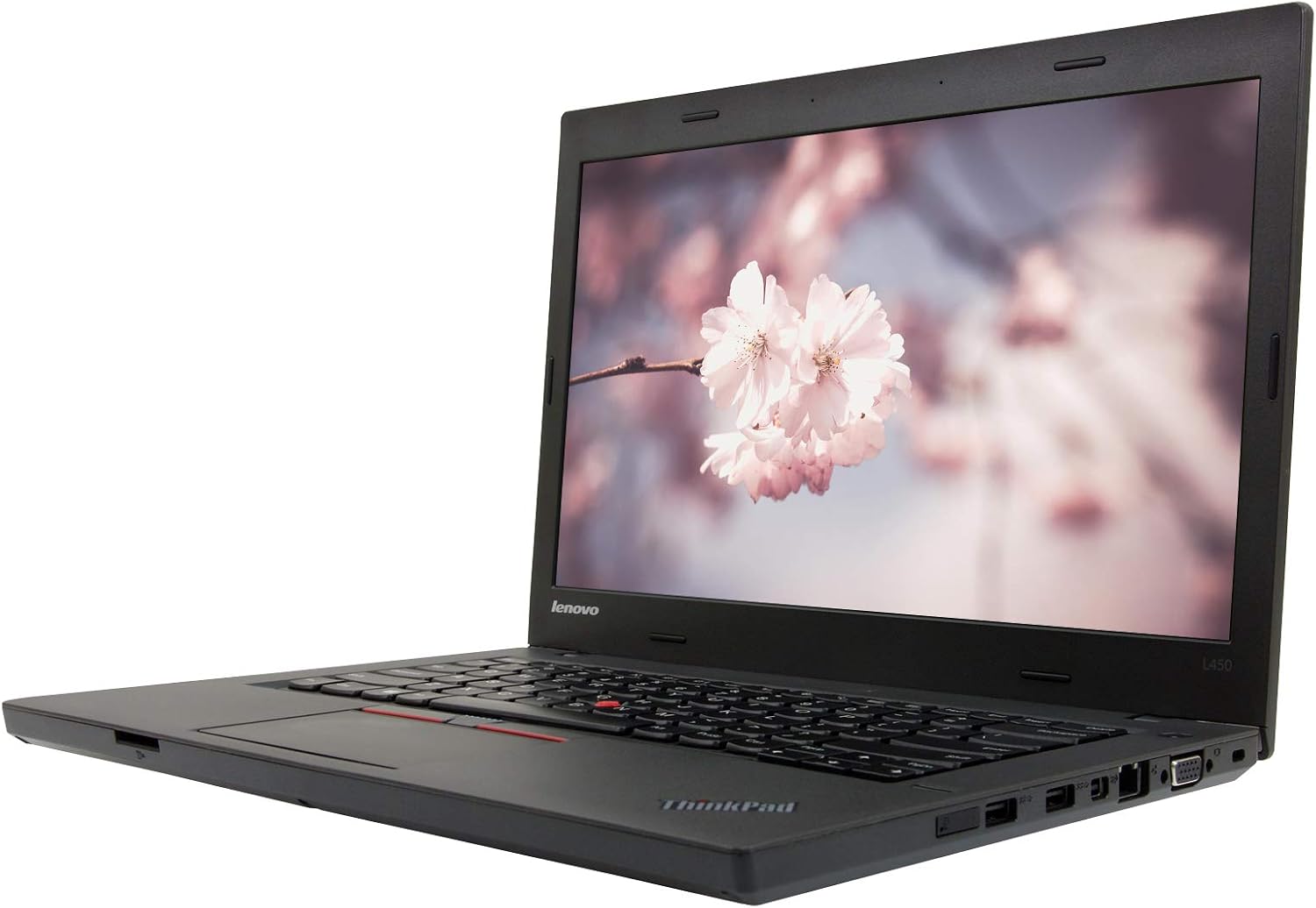 Lenovo ThinkPad L450 14-inch HD, Core i5 4300U 1.9GHz, 8GB RAM, 256GB SSD, Windows 10 Pro 64Bit Renewed