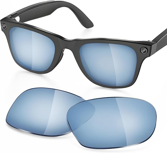 Lenses Compatible with Ray-Ban Meta Wayfarer RW4008 53mm/Gen 2 RW4012 53mm | Replacement Smart Glasses Lens for Women Men