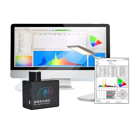Spectrometer Mini CRI Meter - for LED Lamp Testing, with Software - Precise Measurement, Wide Range, PC Connectivity