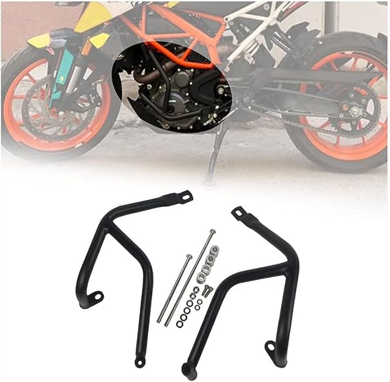 Motorcycle Accessories Engine Bumper Guard Crash Bar Frame Protector For KTM Duke 250 390 2023 2022 2021 2020 2019 2018 2017 (Black)