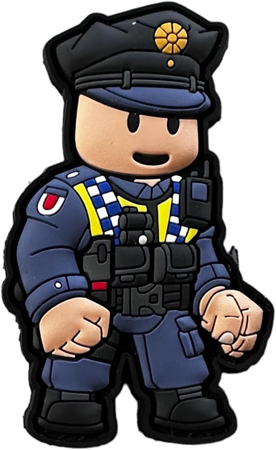 Patchlab Patrol Duty Officer Police Rubber Morale Patch, Durable & Vibrant, Hook Loop for Backpacks, Gears | EDC TBL Cops Polizei Uniform Collectors & Enthusiasts, 3"