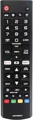 AKB75095315 Replace Remote Control fit for LG Smart TV OLED55B8PUA OLED65B8PUA 49UK6200PUA 55UK6200PUA 43UK6200PUA 65UK6200PUA 65SK9000PUA 55SK9000PUA 86UK6570PUB 70UK6570PUB 75UK6570PUB 55OLEDE8PUA