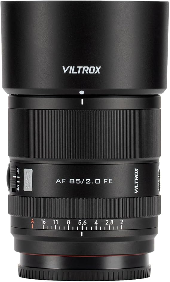 VILTROX 85mm F2 EVO FE Lens, AF 85mm f/2 FE for Sony E-Mount, Full Frame Portrait Lens for Sony FE a7iv a7c ii a7rv a9ii zve1 fx3 zv-e10 ii a6700 a6600