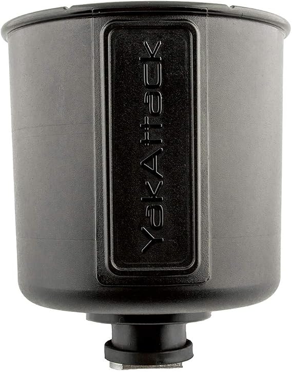 YakAttack Black MultiMount Cup Holder | Track Mount Drink Holder for Kayaks & Boats | Compatible with GearTrac & MightyMount | Secure & Versatile | Made in the USA