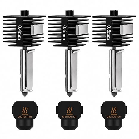 3-Pack Hotend Kit 0.4mm/0.6mm/0.8mm, Replacement Print Head Assembly Compatible with Bambu Lab A2L/A1/A1 Mini 3D Printers