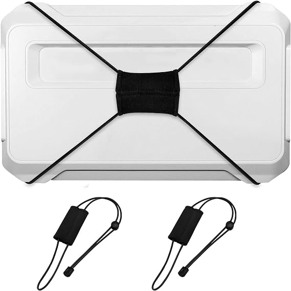 GUITK 2PCS Thickened Fishing Finder Cover Straps(Black) | Adjustable Fish Finder Bungee for Securing Graph Cover for Travel
