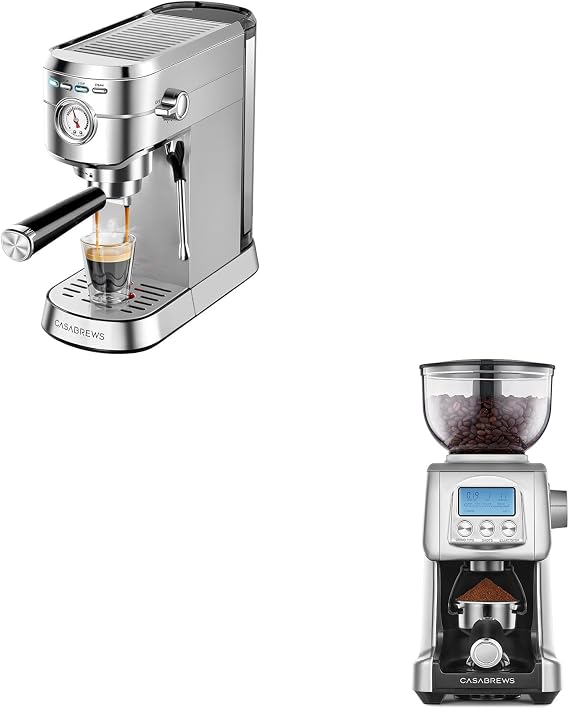 CASABREWS CM5418 Espresso Machine with Tornado Electric Conical Burr Coffee Grinder
