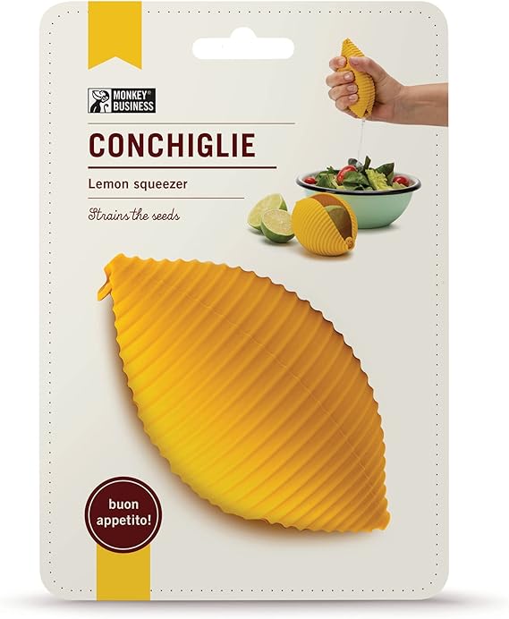 Funny Silicone Lemon Squeezer in Pasta Shape/Maximum Juice Without Mess/Easy to Use and Easy to Clean - Prevents Unwanted Splashes and Also Retains the Cores!