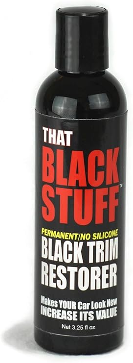Black Plastic Restorer - Instantly Restore Your Faded or Damaged Black Plastic Trim - Won't Wash Off - Permanent - Lasts for Years - Easy - that Black Stuff