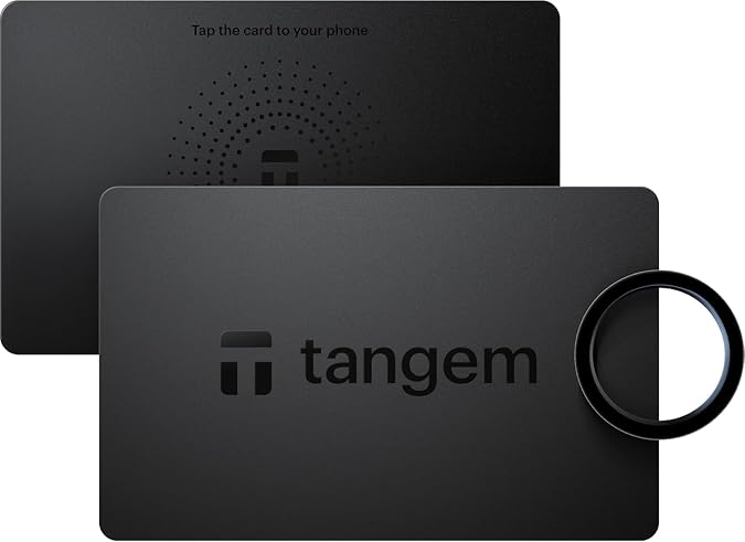 TANGEM Ring Crypto Hardware Wallet Ring, NFC Cold Storage for Bitcoin & Ethereum, Self-Custody with Backup Cards