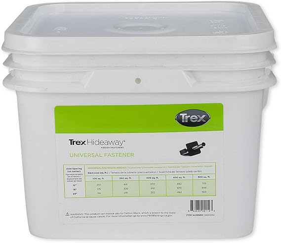 Trex Hideaway Universal Hidden Deck Fastener Clip 500 SQFT Bucket