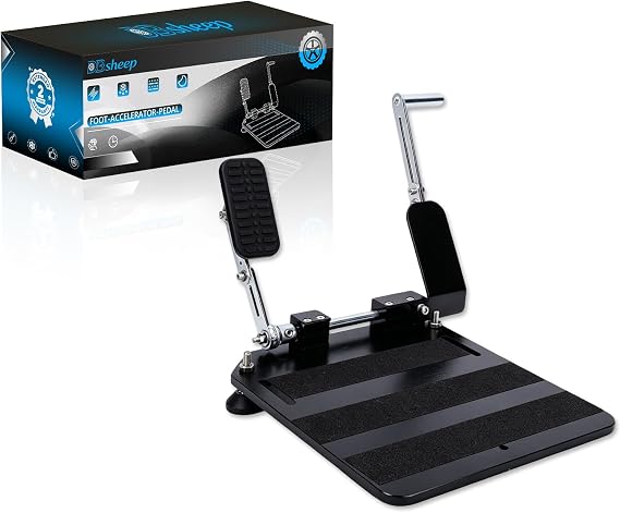 Accelerator Pedal Fit for Handicap Drivers Assist, Quick Release & Footrest,Portable Adjustable Conversion, All-Metal Split Design