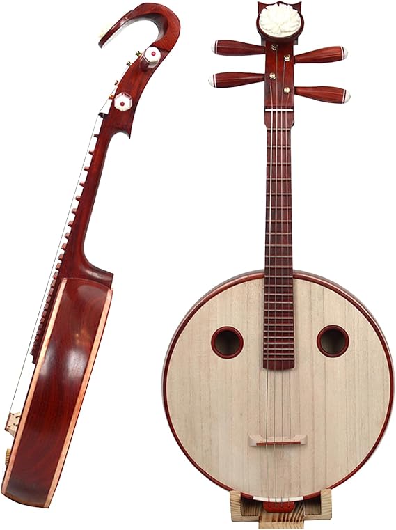 Perfomers Rosewood ZhongRuan,Chinese Ruan Lute Instrument,Set for Beginner
