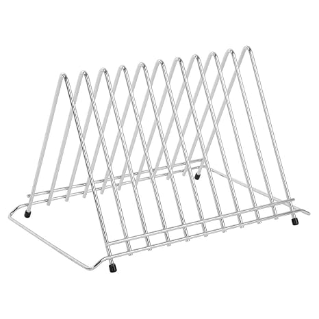Hygiplas Chopping Board Rack of Sturdy Stainless Steel 10 Slots