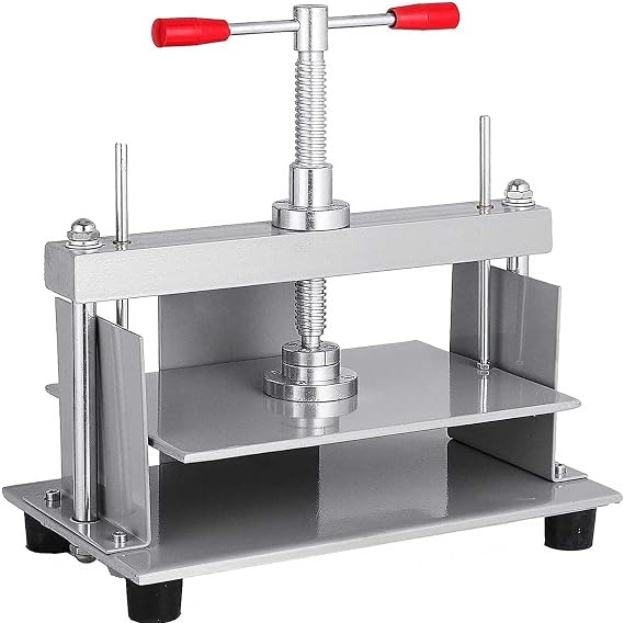 Manual Paper Press Machine,A4 Book Steel Notes Invoice Bookbinder, Hand Heavy Duty Paper Bookbinder Flatting Machine for Files/Paper Finishing and Flattening