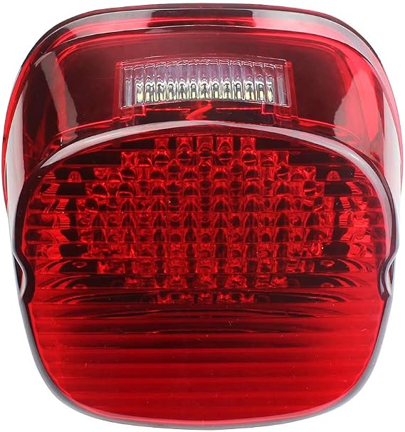 Motorcycle Tail Rear LED Light Brake Stop Lamp Compatible with Harley Davidson Most Models, Red White Light, Motorcycle LED Tail Light Running Stop Rear Light, Red