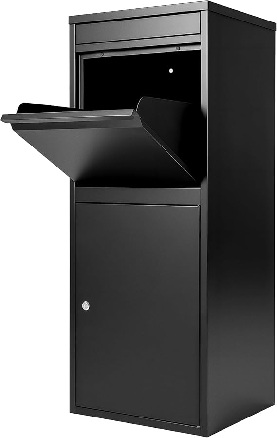 Secure Parcel Delivery Box – Extra Large Outdoor Lockable Parcel Drop Box with Anti-Theft Design, Weatherproof Steel Mailbox for Multiple Packages, Parcel Post Box for Home &amp; Office