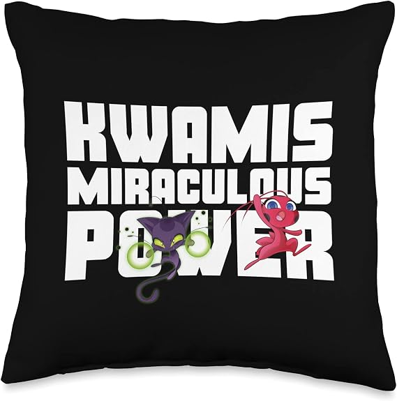 Miraculous Ladybug Kwamis Power Throw Pillow