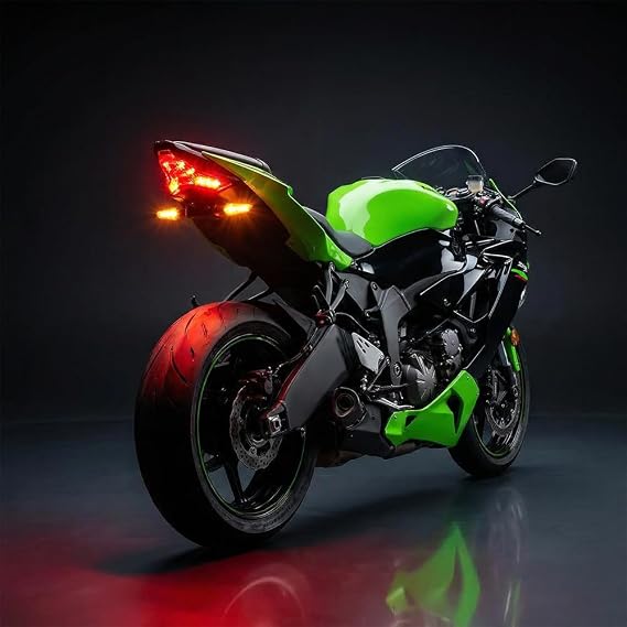 Motorcycle LED Turn Signals For Ninja ZX10R ZX4R ZX25R 2023-2024 Durable Waterproof Super Bright LEDs Quick Plug-In Install Rugged Weather Sealed Build Reliable Safety Sleek Profile