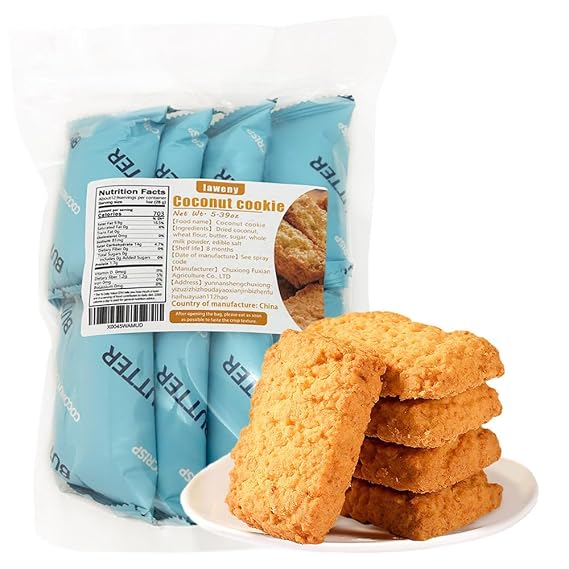 Coconut crumble10.68oz,cookies, Butter coconut crumble treats Casual snacks(150g/bag)