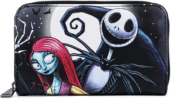 Loungefly x Disney Nightmare Before Christmas Jack and Sally Simply Meant to Be ZIp-Around Wallet