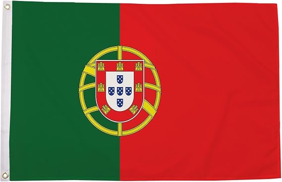 Flagmax Durable Portugal National Flag With Eyelets - 5ft x 3ft (150cm x 90cm) Portuguese Banner for Indoor and Outdoor Use - Premium for Homes, Offices, and Events