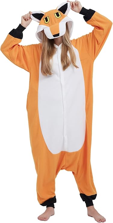 DarkCom Animal Onesie One Piece Unisex Adult Pajamas Halloween Cosplay | Women and Men Sleepwear,Polar Fleece Costume,Christmas Pajamas