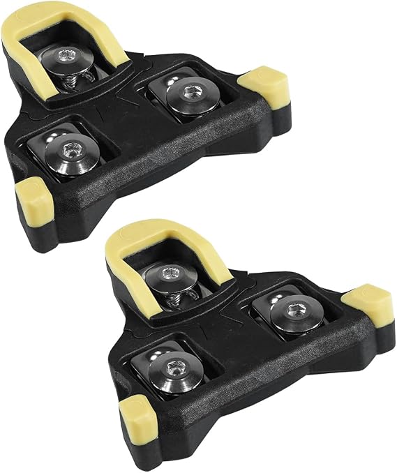 BV Bike Cleats Compatible with SPD-SL Pedal - Adjustable 6 Degree Float System for Ultimate Stability and Power Transfer - Durable Red Metal Cleats for Road and Indoor Cycling Shoes