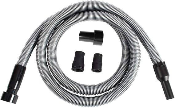 Cen-Tec Systems 94148 Premium 10 Ft. Shop Vacuum Hose with Power Tool Adapter Set Silver