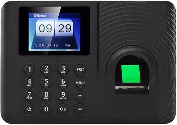 Biometric Time Clock Fingerprint Time Attendance System Clock Recorder Employee Recognition Recording Device Electronic Machine For Offices, Factories, Hotels, Schools and More(A10 Attendance)