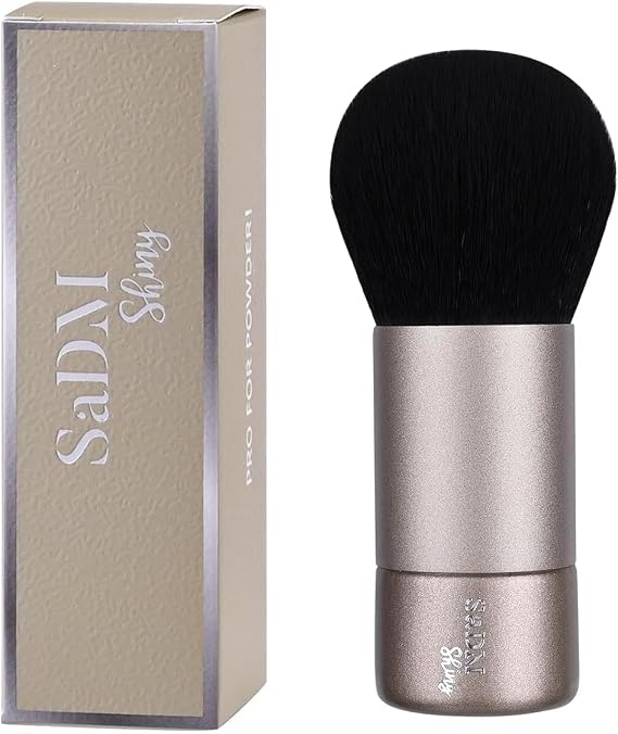 Kabuki Makeup Brush for Powder, Cream, Liquid Foundation & Blush Blending - Professional Full Face Make Up Brush - Vegan & Cruelty Free