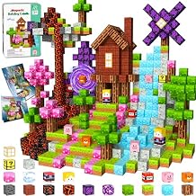 OUGUI 150 PCS Magnetic Blocks Building Block Kids - Magnet Cubes Boy Girl Constructions Toys STEM Montessori Educational Stacking Sensory Toy for Ages 3 4 5 6 7 8 9 10 11 12 Christmas Birthday Gift
