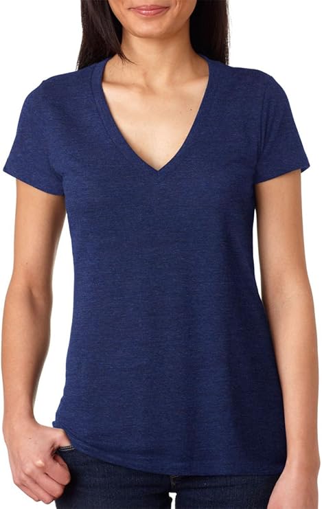 Triblend Deep V-Neck T-Shirt by Bella+Canvas