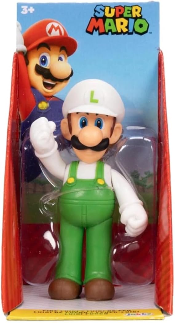 Super Mario Checkout Lane Fire Luigi (Standing) 2.5 Inch Action Figure