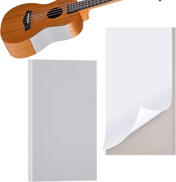2 Pcs Guitar Non Slip Pad Keep Guitar from Sliding Guitar Accessories Self Adhesive Silicone Pads Guitar Aid for Beginners Keep Your Instrument in Place, Light Gray, Grey