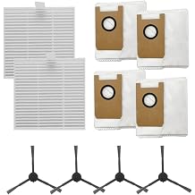 Replacement Filter Bag Kit, High-Efficiency Dust Bags And Side Brush Set, Compatible With + Vacuum Cleaners For Pet Hair