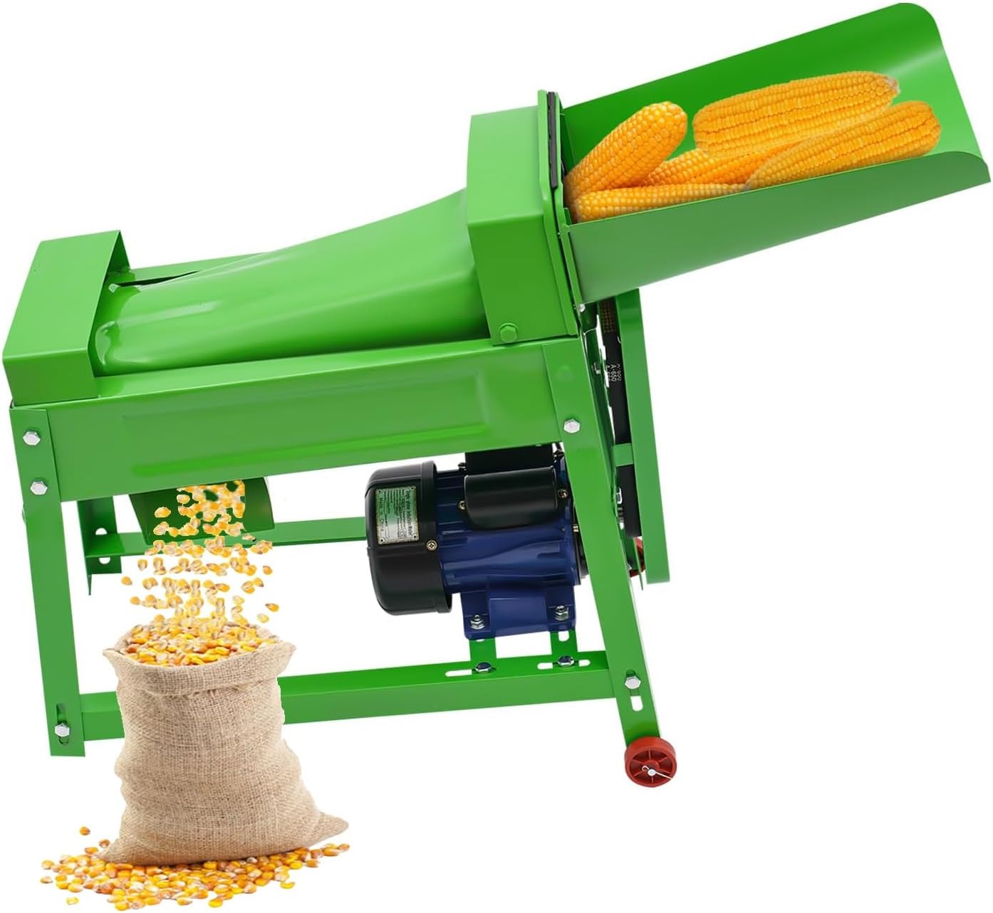 Automatic Corn Sheller Machine.Electric Corn Threshing Machine wEnlarged Feeding Tank.1800kgh Output,Corns Stripping Machine,for Farm Ranches