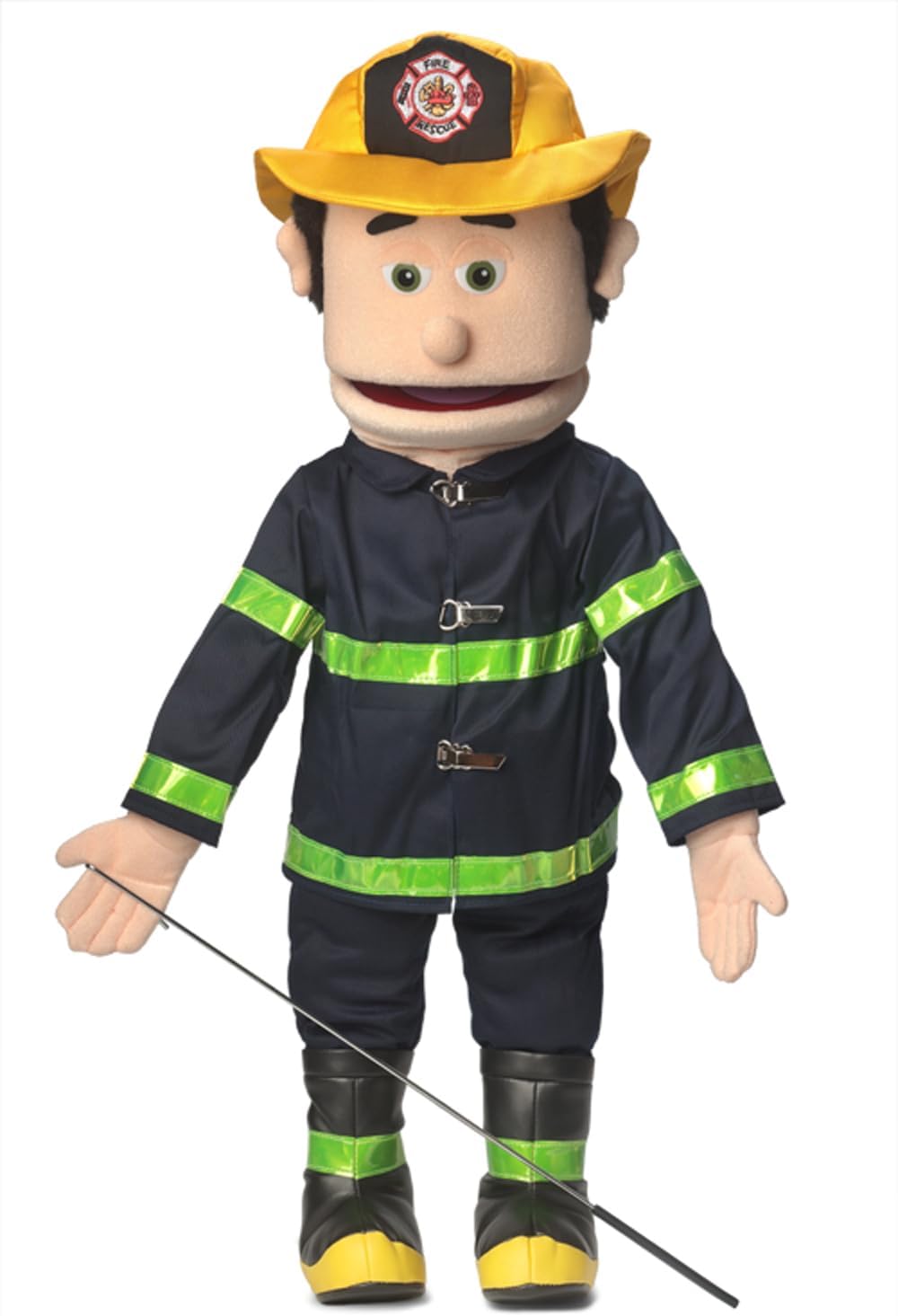 25 Fireman, Peach Male, Full Body, Ventriloquist Style Puppet by Silly Puppets