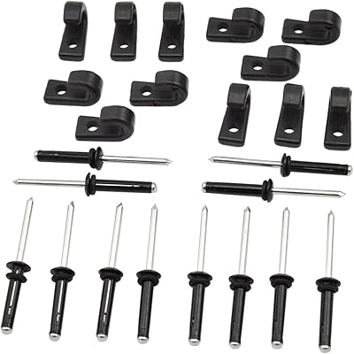 Kayak Kayak Plastic J-Hook Tail Deck Elastic Rope Canoe J-Shaped Hanging Buckle Aluminum Rivet Set