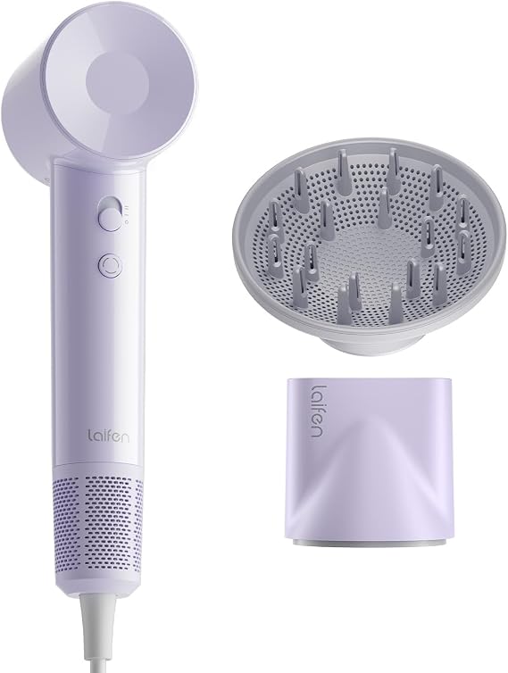 Laifen SE Lite High-Speed Ionic Hair Dryer with Diffuser, Purple