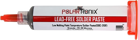 Low Melt Solder Paste 138 C Degree Melting point - Sn42/ Bi58 (38g) - Lead Free Solder Paste