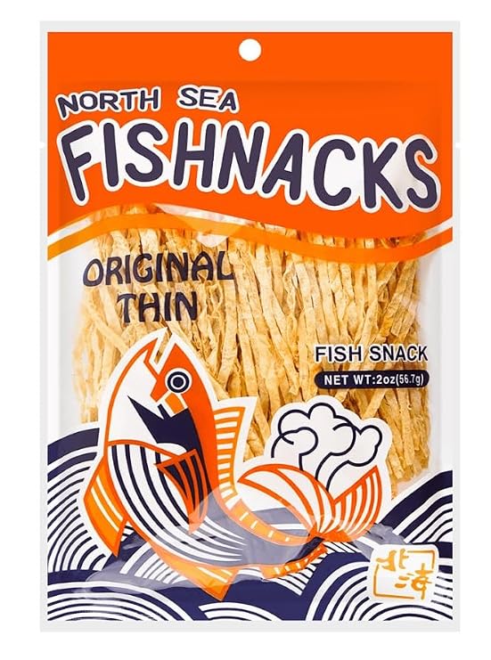 Dried and Roasted Fish Jerky Snack with Spicy Flavor, Shredded Dry Fish (Original)