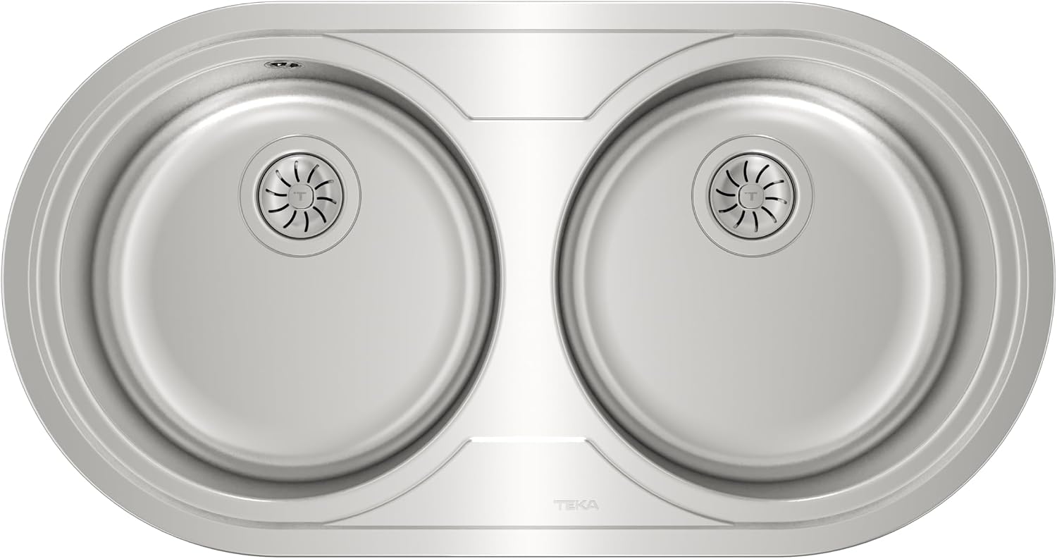 Duetta steel sink Teak model. [Energy Class A]